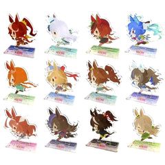Uma Musume Pretty Derby Season 2 Tokai Teio & Others All 12 Types Set Chara Dri!! Mini Chara Acrylic Stand A Collabo Cafe Honpo Limited Acrylic Stands [USED]