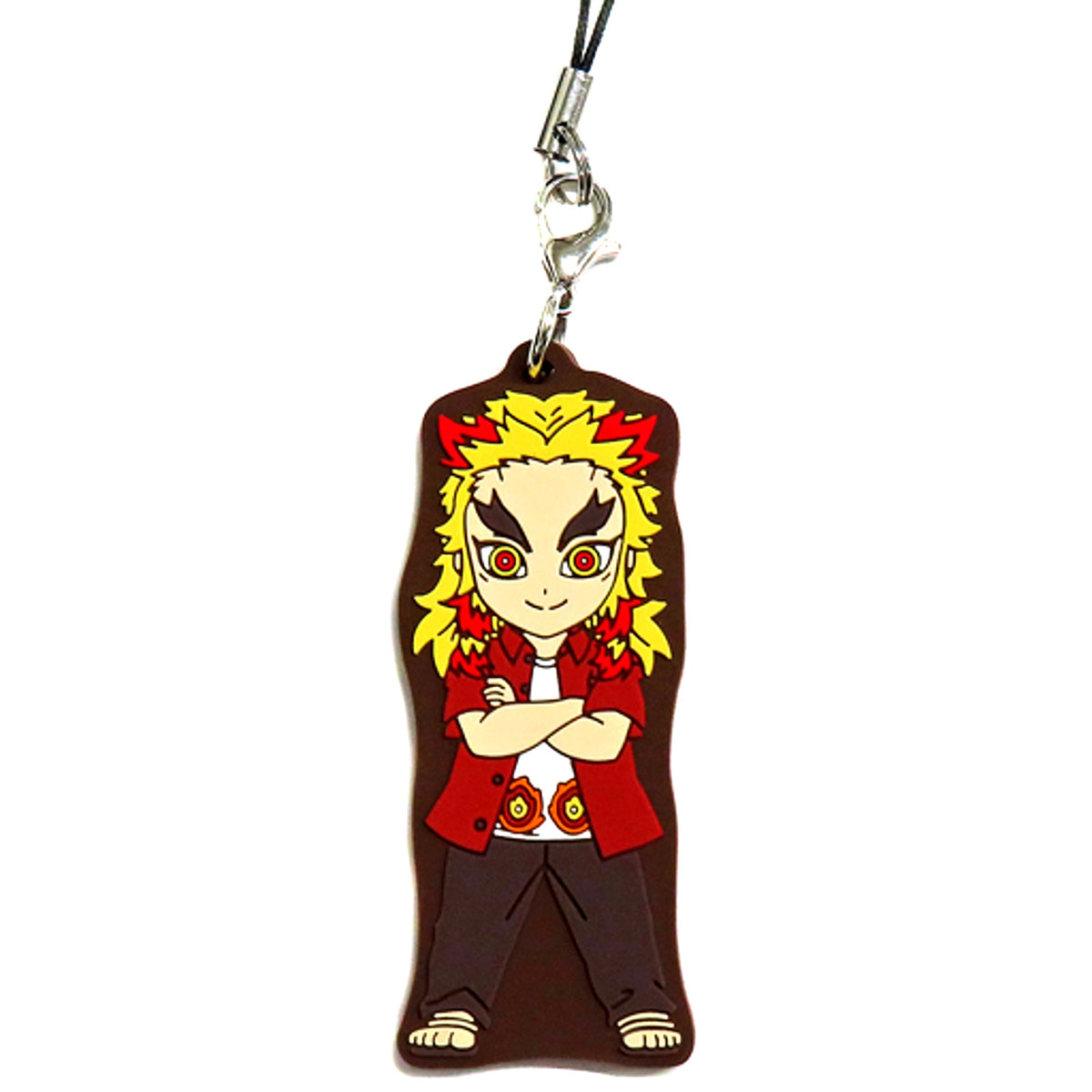 Kyojuro Rengoku Demon Slayer Kimetsu no Yaiba Lawson Rubber Strap Summer Uniform [USED]