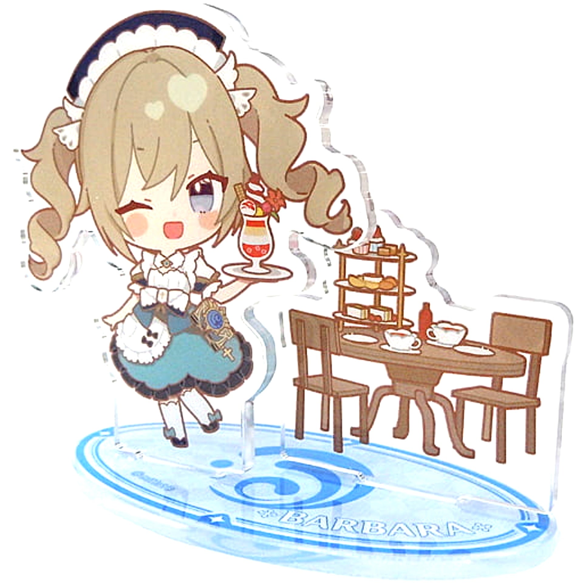 Barbara Genshin Impact Sweets Paradise Soyokaze no Kyoen Chibi Trading Acrylic Stand [USED]