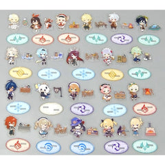 Genshin Paimon & Others All 21 Types Set Chibi Chara Trading Acrylic Stand Sweets Paradise Soyokaze no Kyoen Limited Acrylic Stands [USED]