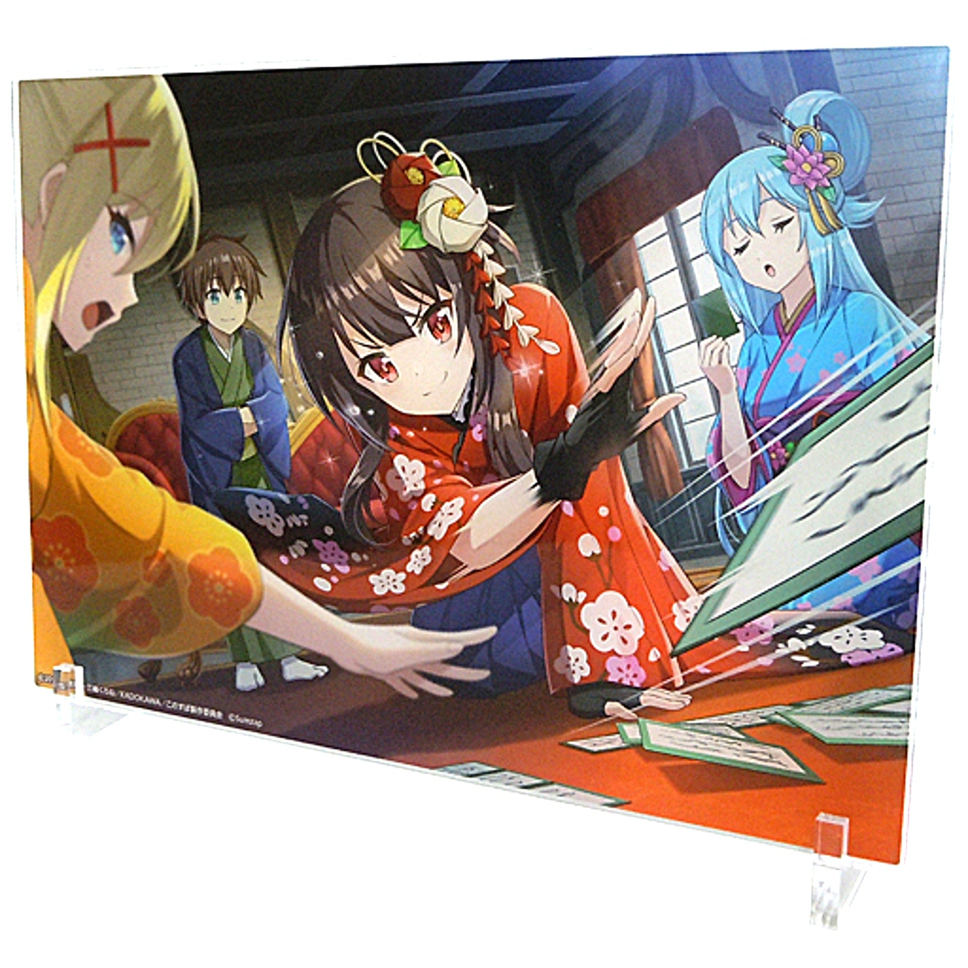 Megumin New Year Karuta Tournament A5 Acrylic Panel KonoSuba: Fantastic Days POP UP STORE x Atre Akihabara [USED]