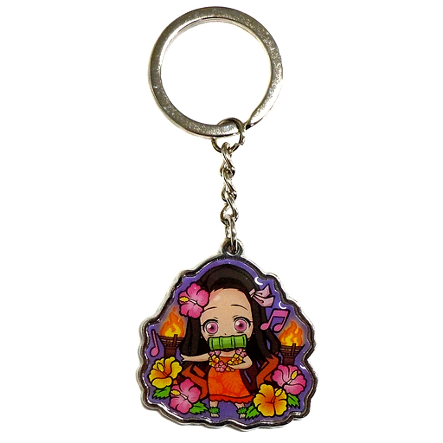 Nezuko Kamado Demon Slayer Metal Keychain Iwaki Limited [USED]