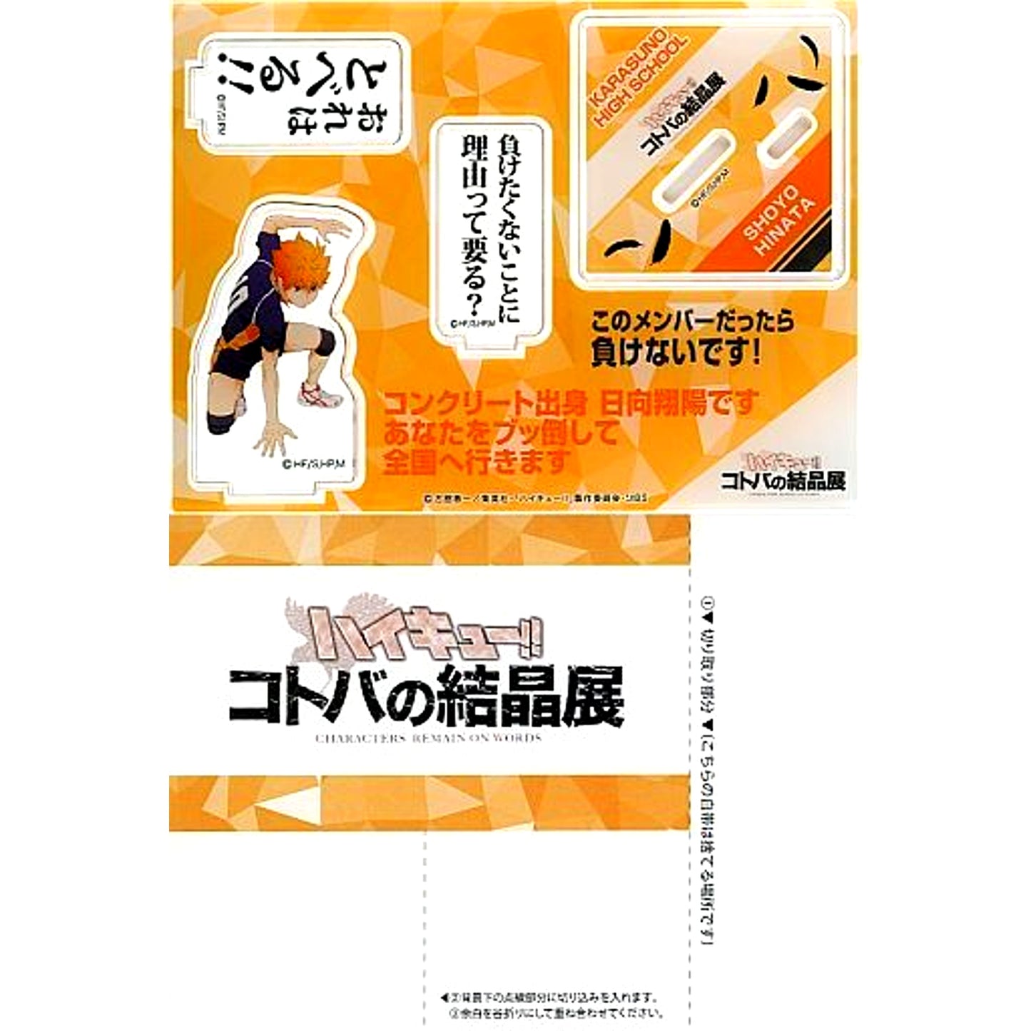 Shoyo Hinata Haikyu!! Acrylic Stand Words Crystal Exhibition [USED]