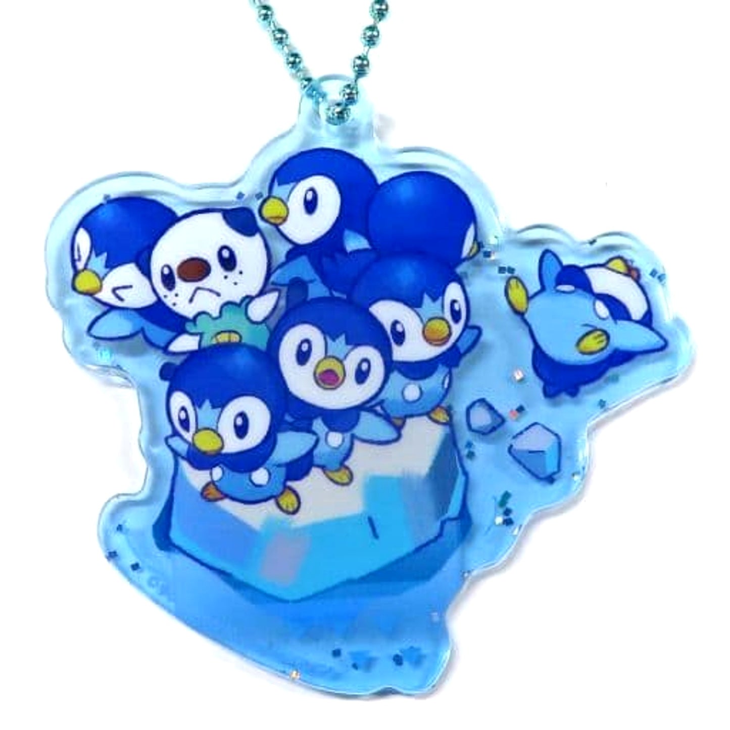 Pokemon Piplup Oshawott Acrylic Charm Collection Pochama's Daily Life Pokemon Center Limited Keychains [USED]