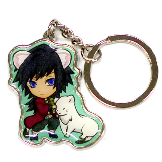 Giyu Tomioka Ermine Demon Slayer Metal Keychain Shinshu Limited [USED]