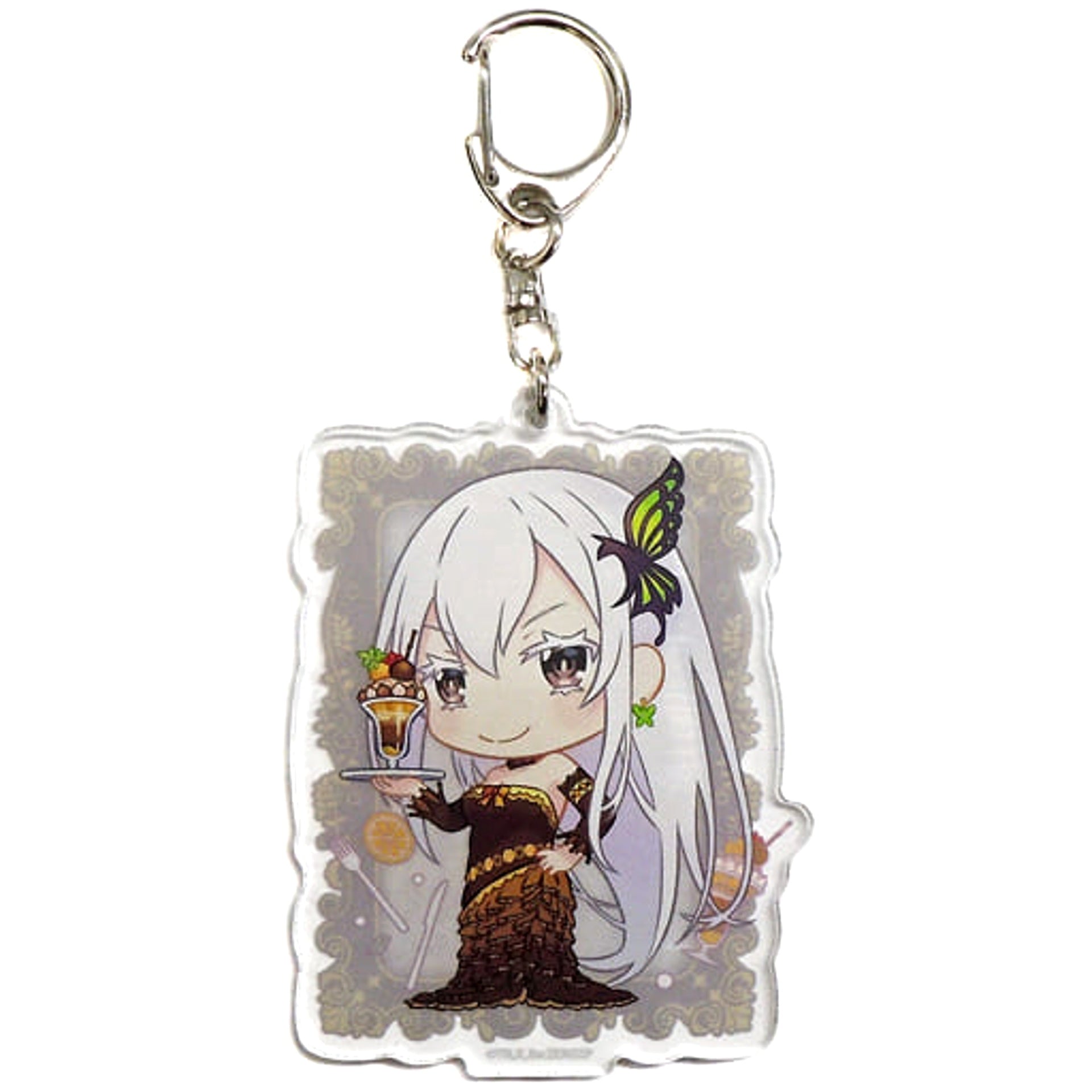 Re:ZERO -Starting Life in Another World- Echidna Mini Character Acrylic Keychain Re:Zero Emilia's Birthday Life 2021 in Shibuya Marui Exclusive Keychains [USED]