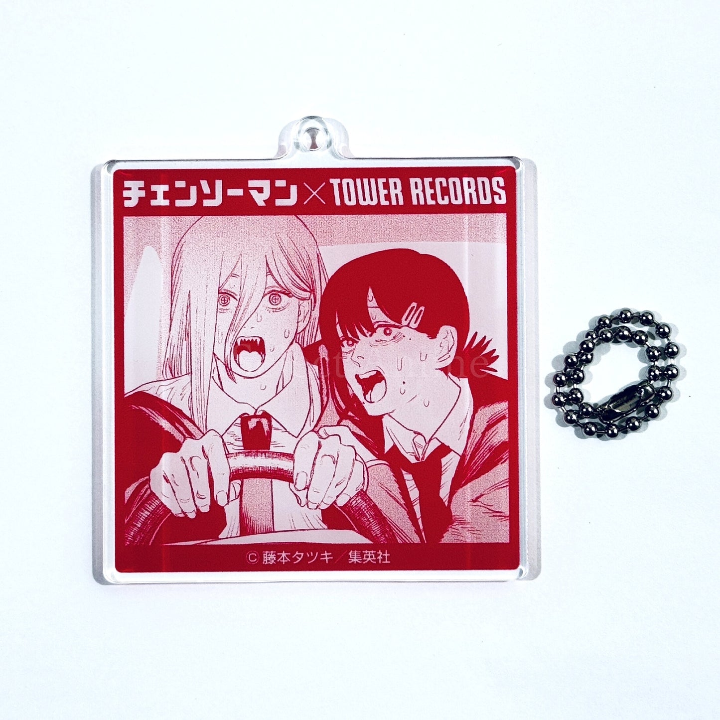 Chainsaw Man Power Kobeni's Car Famous Scene Acrylic Keychain Manga Exhibition at Tower Records Limited Keychains [USED]