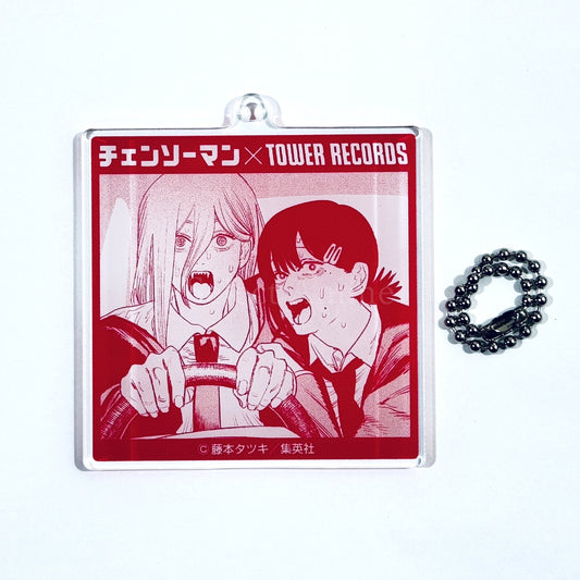 Chainsaw Man Power Kobeni's Car Famous Scene Acrylic Keychain Manga Exhibition at Tower Records Limited Keychains [USED]