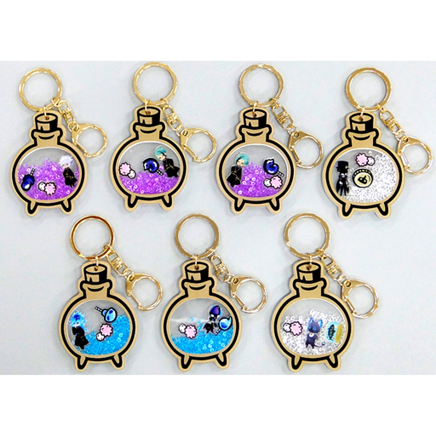 Set of 7 Disney Twisted-Wonderland Chara Gem Star Fragment Charm vol.3 [USED]