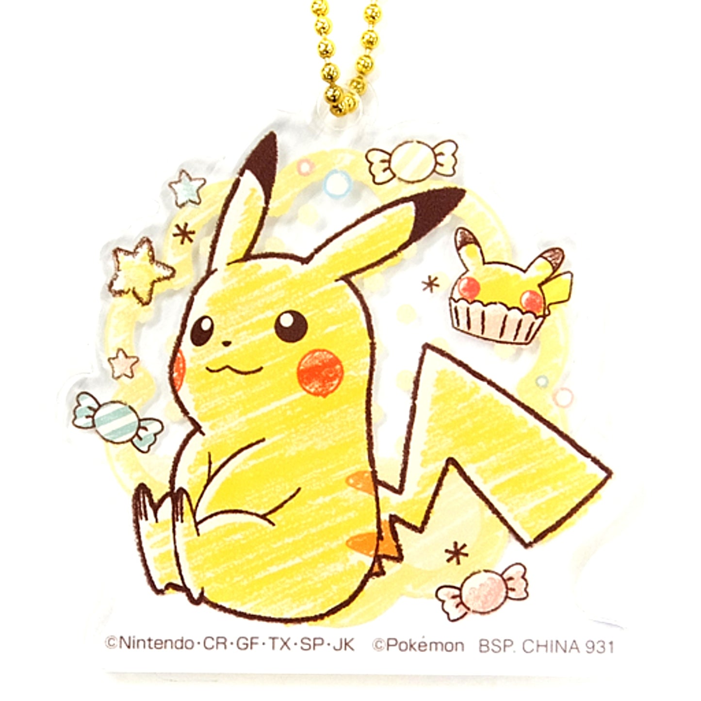 Pikachu Pokemon Mimikkyu's Sweets Party Ichiban Kuji H Prize Acrylic Charm [USED]