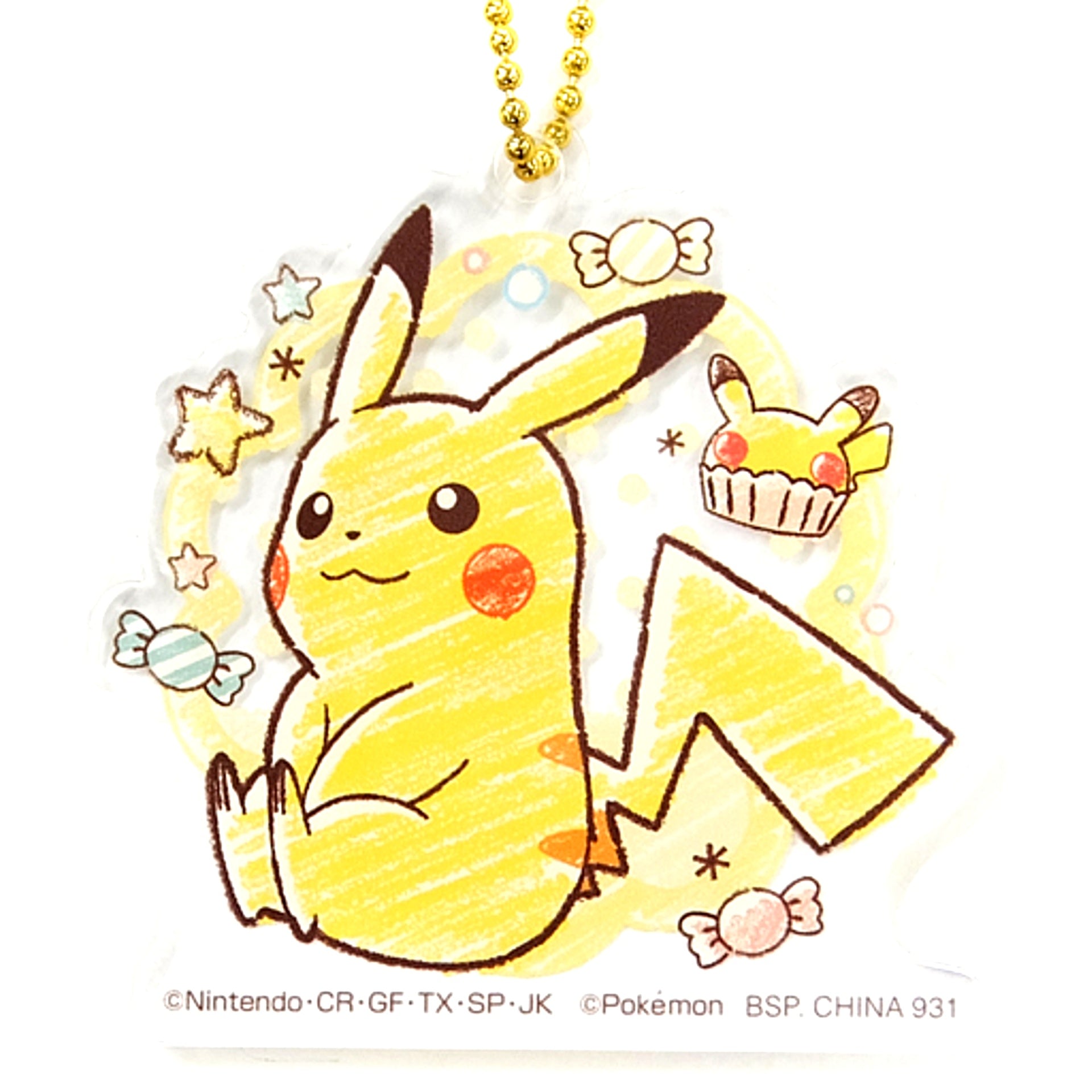 Pikachu Pokemon Mimikkyu's Sweets Party Ichiban Kuji H Prize Acrylic Charm [USED]