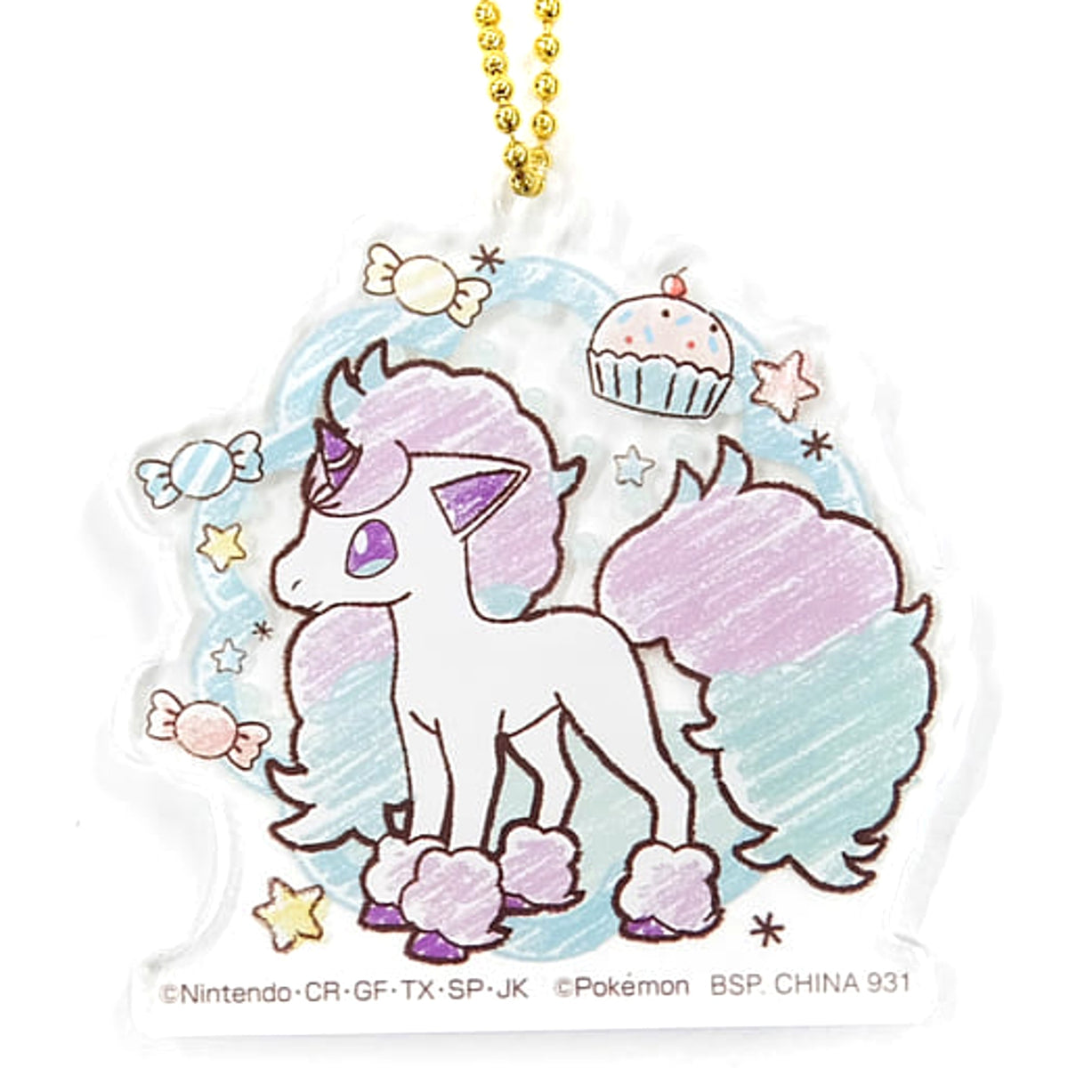 Pokemon Ponyta Ichiban Kuji Mimikkyu's Sweets Party Acrylic Charms Prize H Charm [USED]