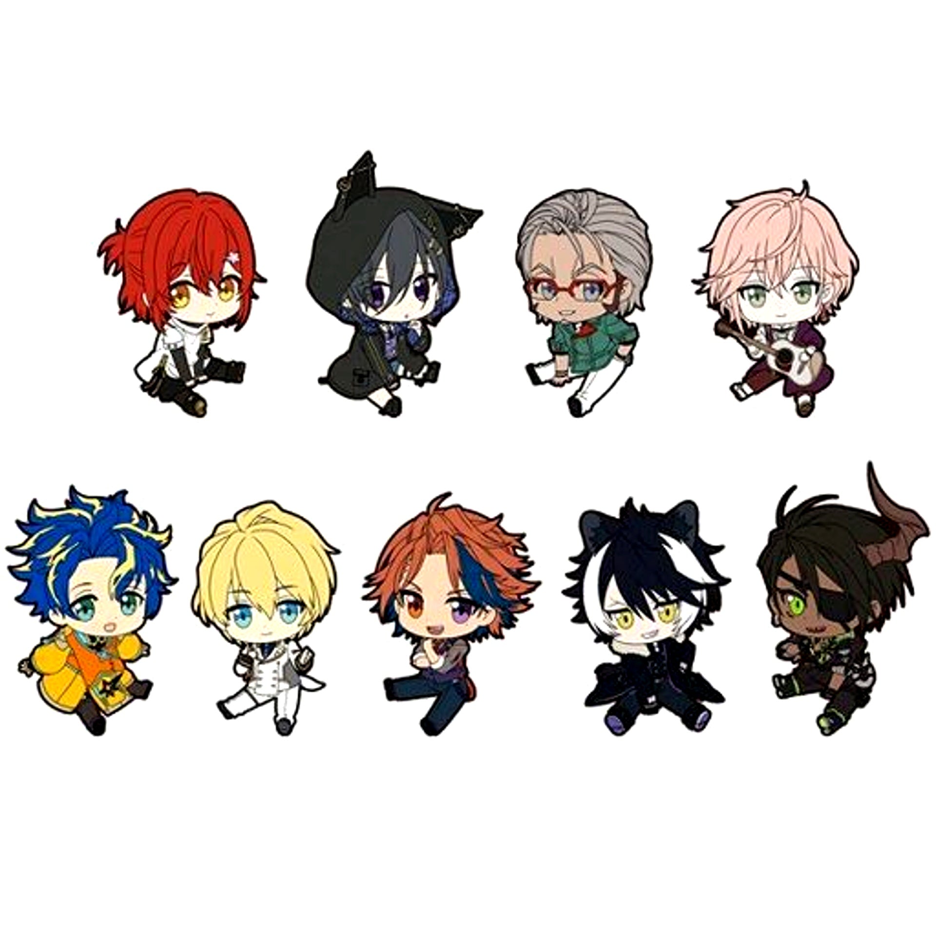 Set of 9 Holostars Petanko Trading Rubber Strap [USED]