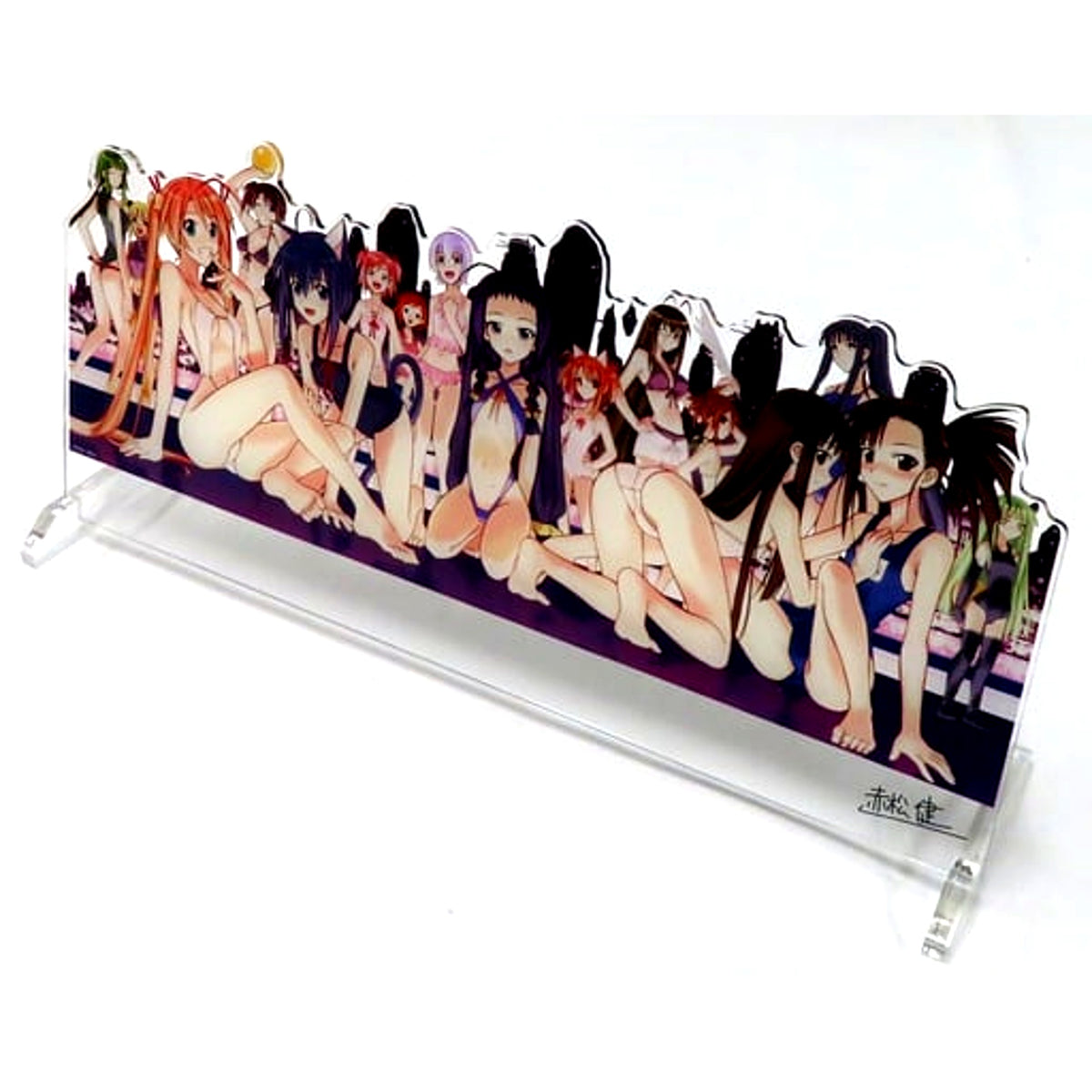 Group Negima! Magister Negi Magi DMM Scratch! A-1 Prize Die-cut Acrylic Board [USED]