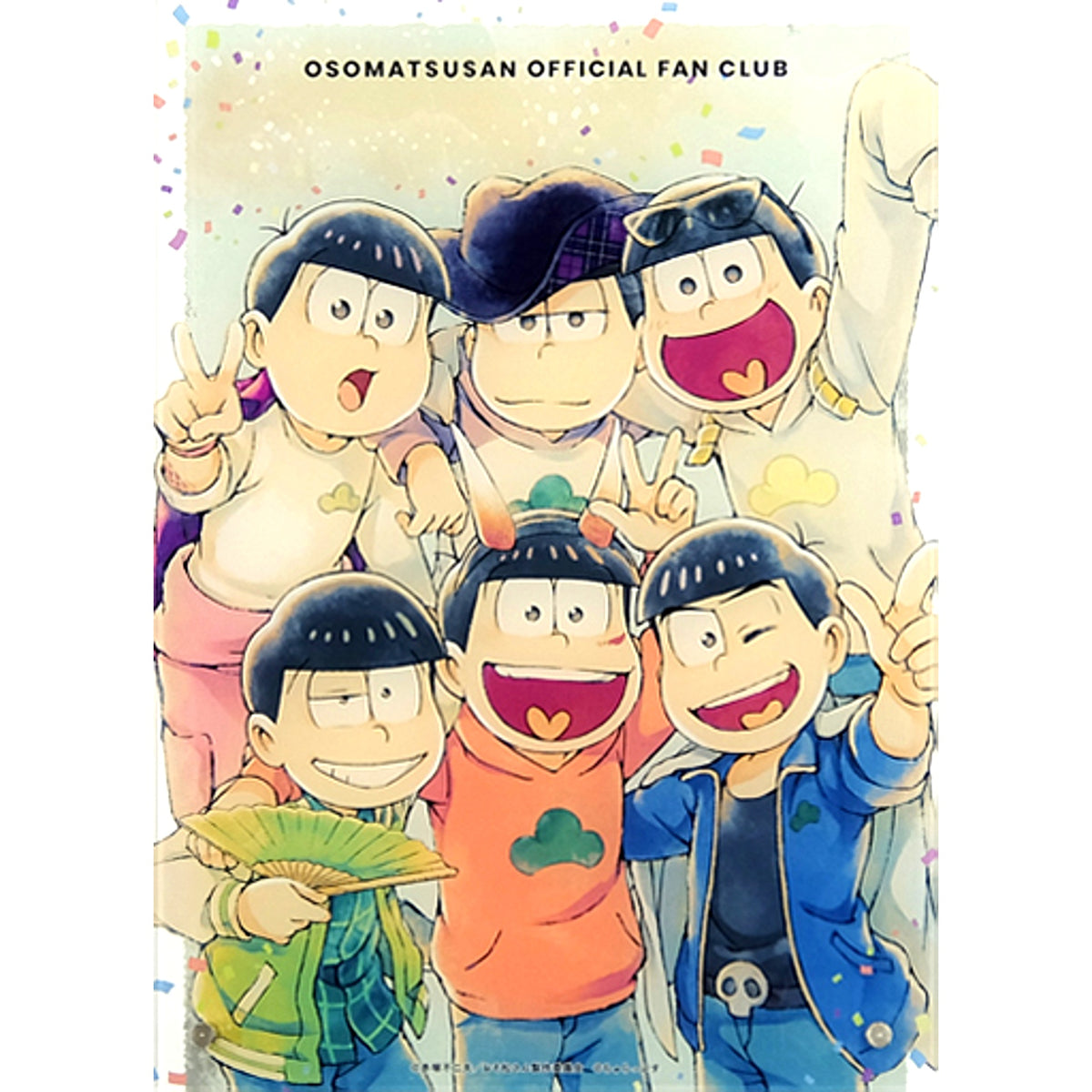 6 Matsuno Brothers Acrylic Art Plate Hesokuri Wars 5th Anniversary Ver. Osomatsu-san Hesokuri Wars -Neet no Kobou- Fan Club Limited [USED]
