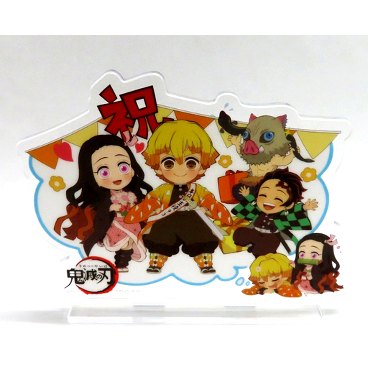 Group Acrylic Stand Demon Slayer: Kimetsu no Yaiba x ufotable Cafe / Machi Asobi Cafe Zenitsu Agatsuma Birthday Festival 2021 [USED]