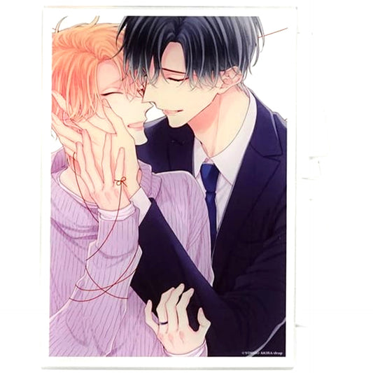 Kaoru Kanzawa and Kazunori Hara drap December 2020 Issue Manga Exhibition Store Paid Bonus A5 Acrylic Plate How to Tie an Unfulfilled Love and How to Make a Connected Love Come True [USED]