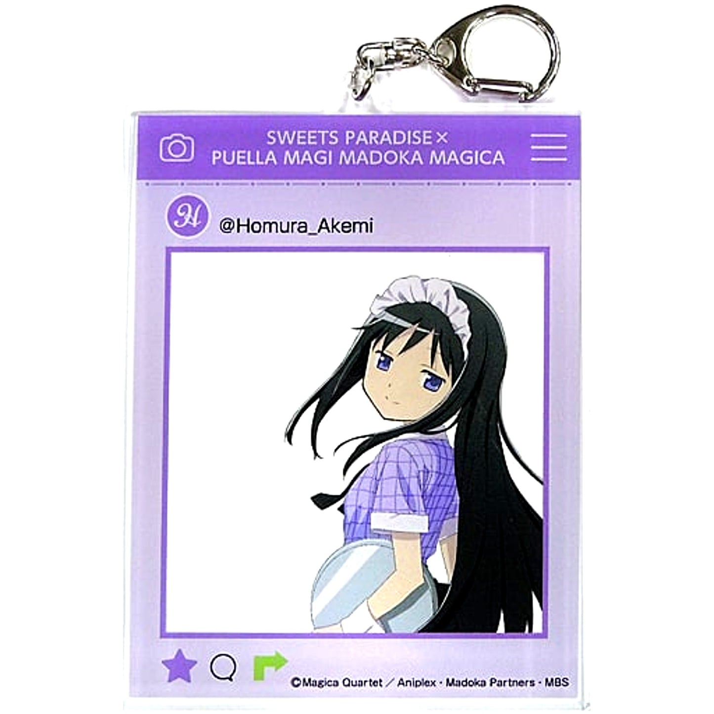 Homura Akemi Puella Magi Madoka Magica 10th ANNIVERSARY SNS Style Acrylic Keychain SWEETS PARADISE [USED]