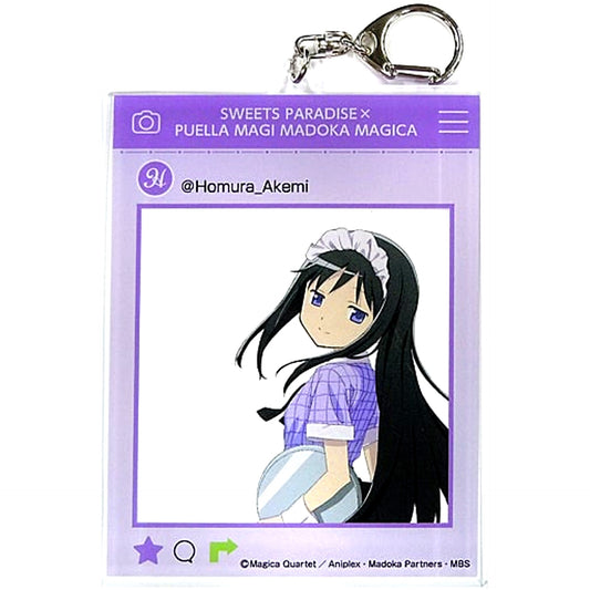 Homura Akemi Puella Magi Madoka Magica 10th ANNIVERSARY SNS Style Acrylic Keychain SWEETS PARADISE [USED]