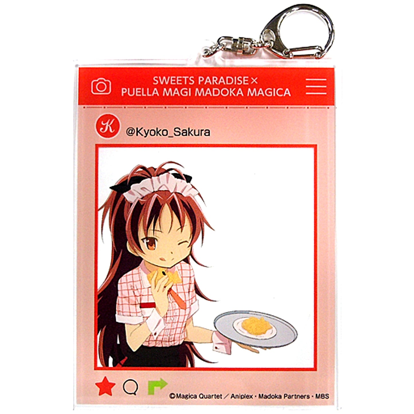 Kyoko Sakura Puella Magi Madoka Magica 10th ANNIVERSARY SNS Style Acrylic Keychain SWEETS PARADISE [USED]