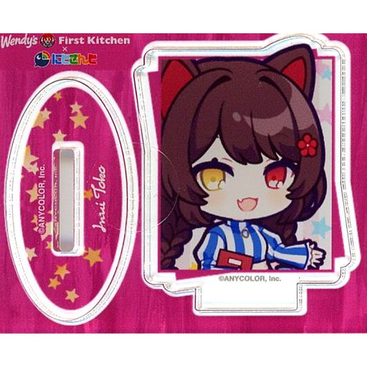 Inui Toko Face Trading Acrylic Stand Virtual YouTuber Nijisanji x Wendy's First Kitchen [USED]
