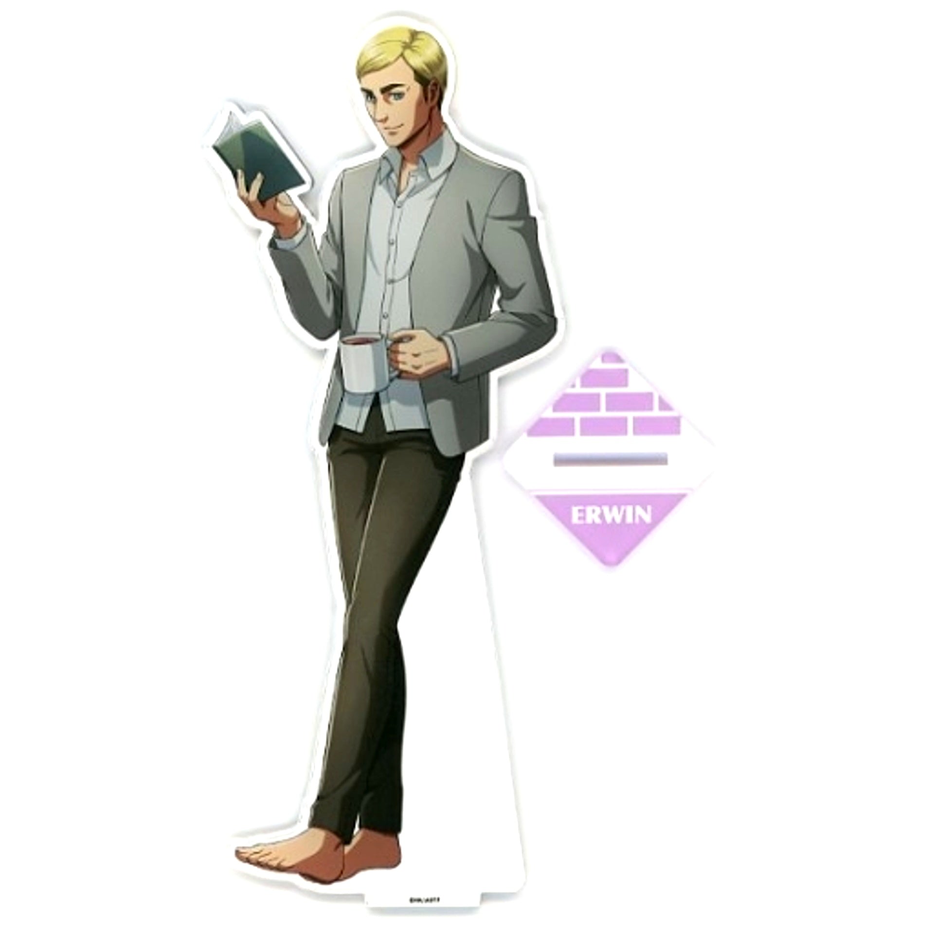 Erwin Smith Attack on Titan The Final Season -Peaceful Days Store- in Animate Big Acrylic Stand [USED]