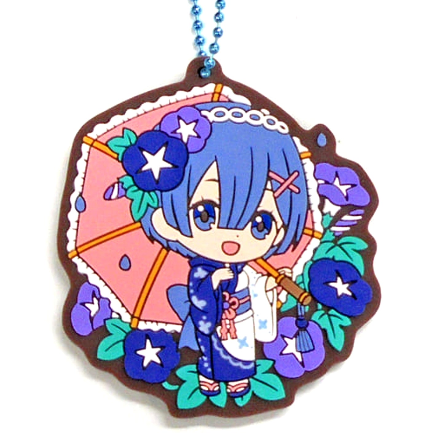Re:ZERO -Starting Life in Another World- Rem Yukata Gashapon Kuji Assorted Rem&Ram 5 Rubber Mascot Prize B Keychains [USED]