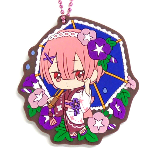Re:ZERO -Starting Life in Another World- Ram Yukata Gashapon Kuji Assorted Rem&Ram 5 Rubber Mascot Prize B Keychains [USED]