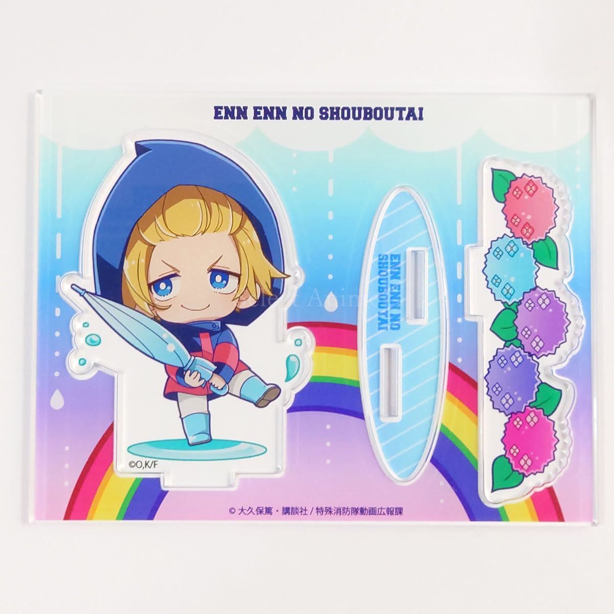 Fire Force Arthur Boyle Panel Style Acrylic Stand Rainy Season Princess Cafe Limited Acrylic Stands [USED]
