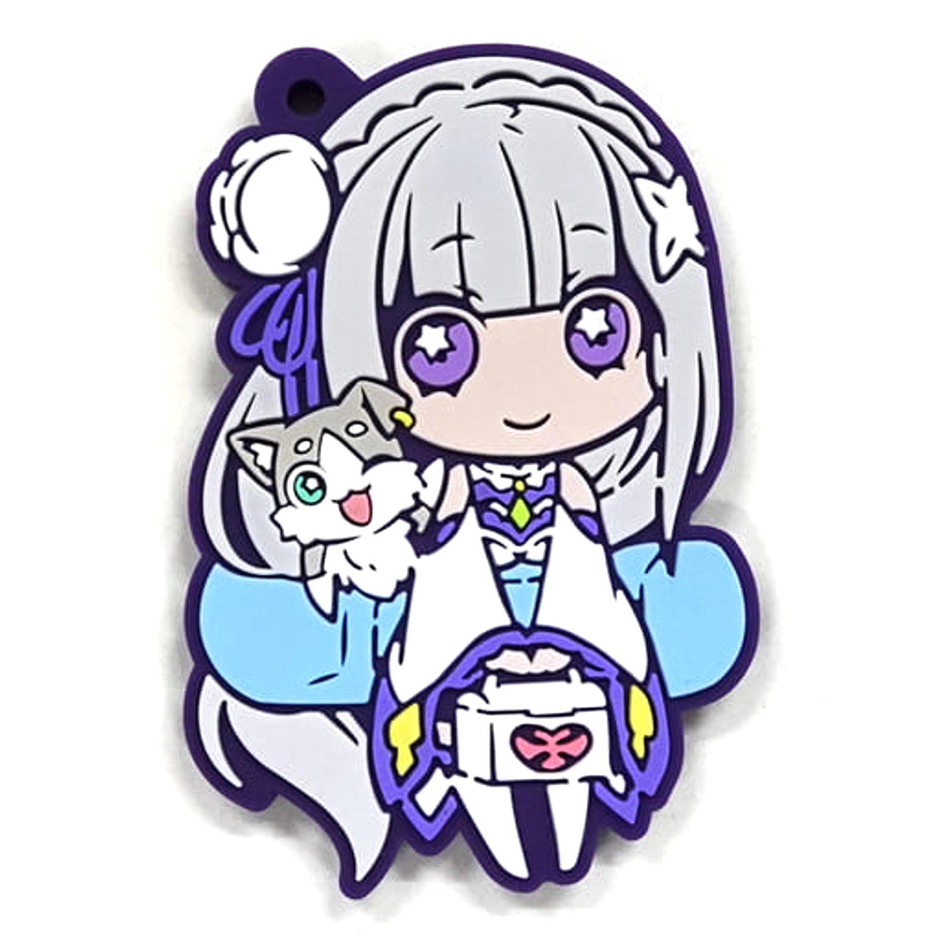 Re:ZERO -Starting Life in Another World- Emilia Pack First Aid Kit Charabanchoukou Rubber Mascot Keychains [USED]