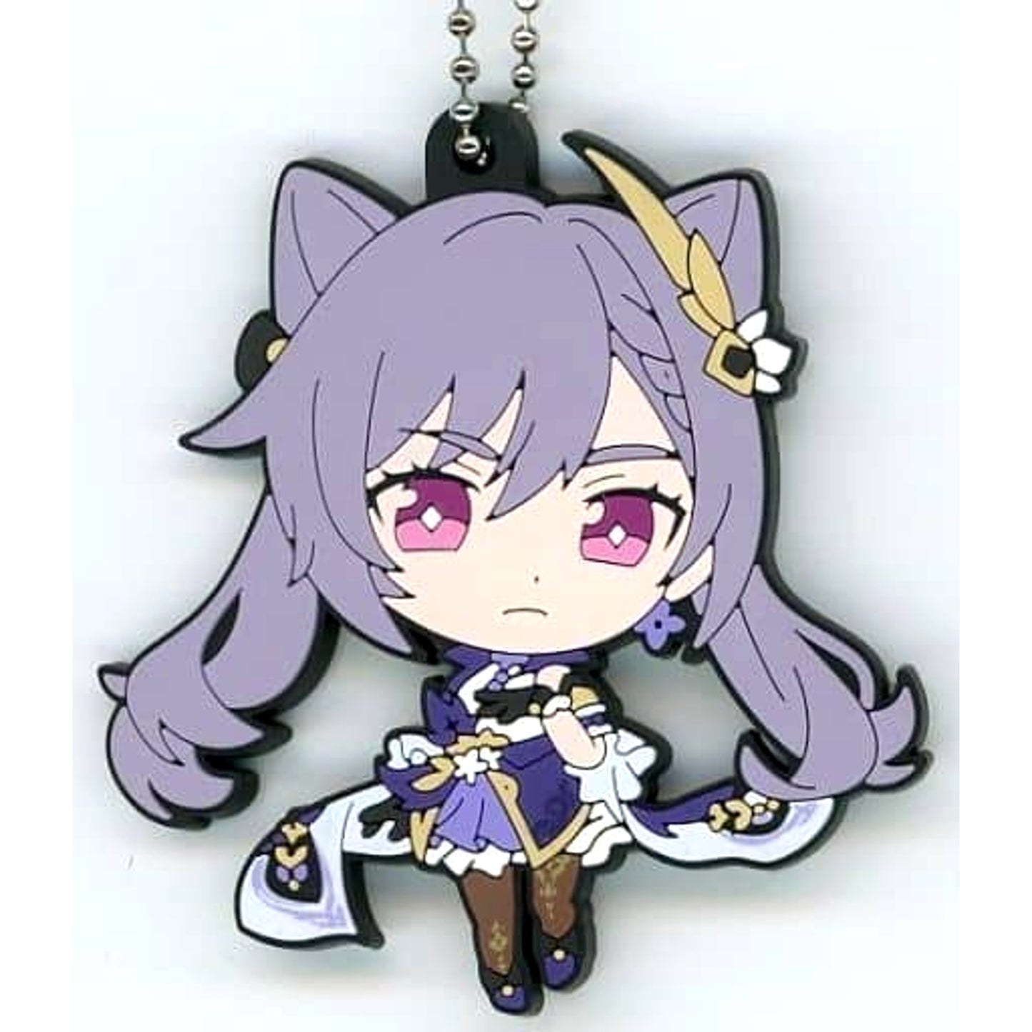 Genshin Keqing Capsule Rubber Mascot 01 Keychains [USED]