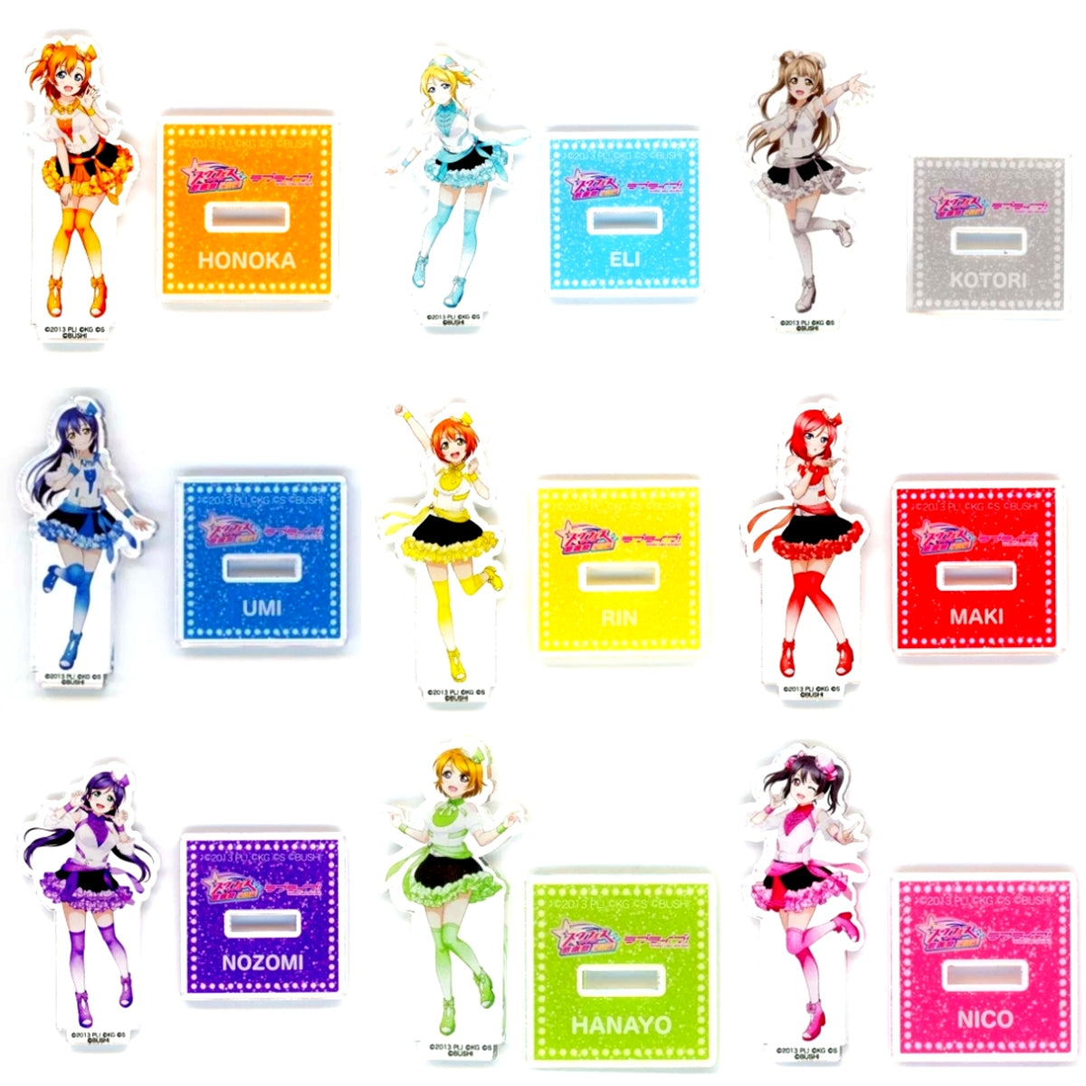Set of 9 Muse Love Live! School Idol Festival Series Thanksgiving 2021 Trading Mini Acrylic Stand [USED]