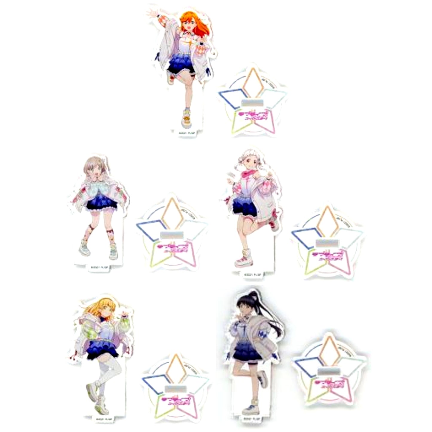 Set of 5 Love Live! SIF Series Thanksgiving 2021 Trading Mini Acrylic Stand Love Live! Superstar!! [USED]