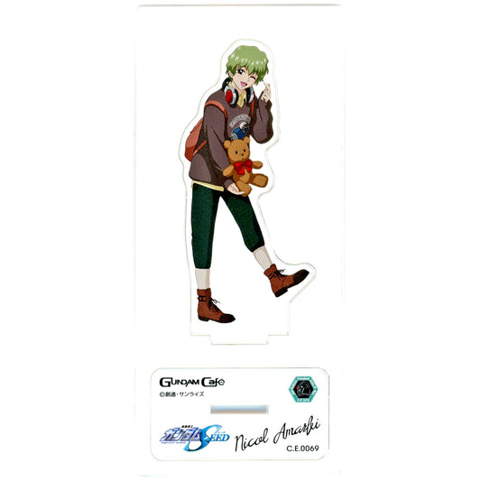 Nicol Amalfi Mobile Suit Gundam SEED MODEL SHEET AS Acrylic Stand St.VD C.E.0069 Gundam Cafe Ltd [USED]