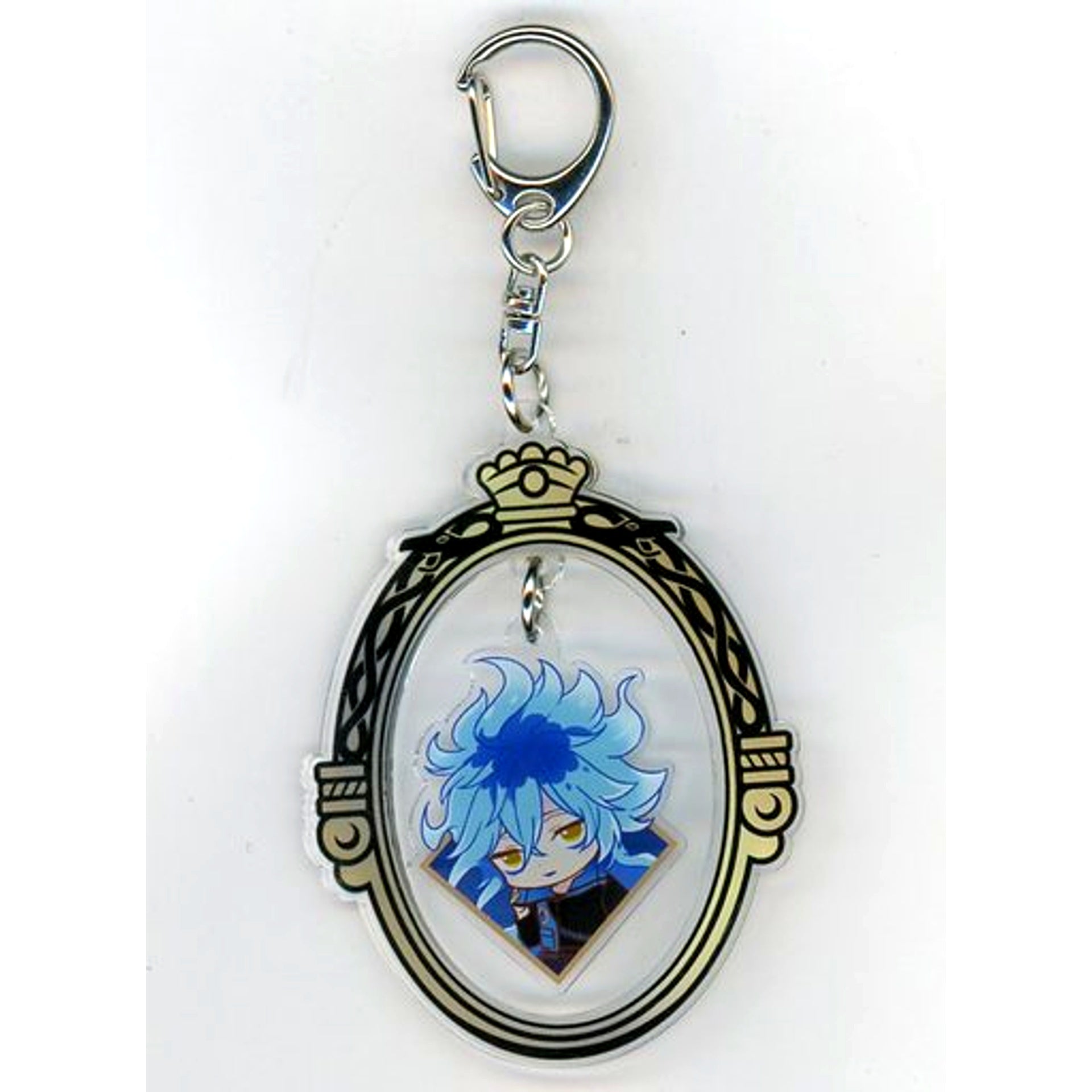 Idia Shroud Hapikuro! Disney Twisted-Wonderland Original Illustration Swaying Keychain [USED]