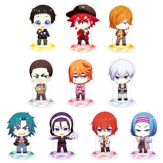 Set of 10 Yowamushi Pedal GLORY LINE Trading Chibi Character Part 2 Acrylic Stand Ver. A Tobu Zoo Collab [USED]