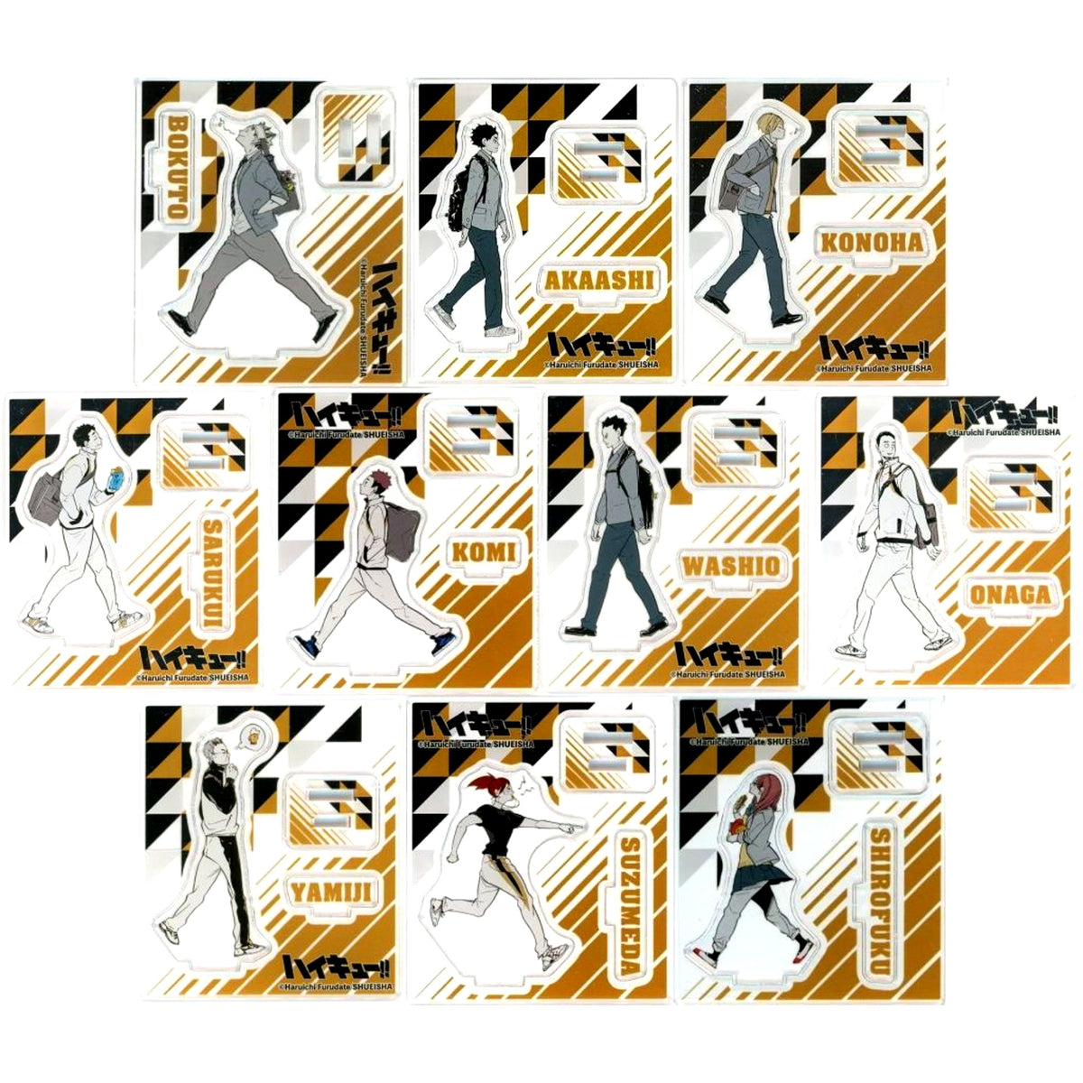 Set of 10 Haikyu!! Acrylic Figure Collection 5th Wave [USED]