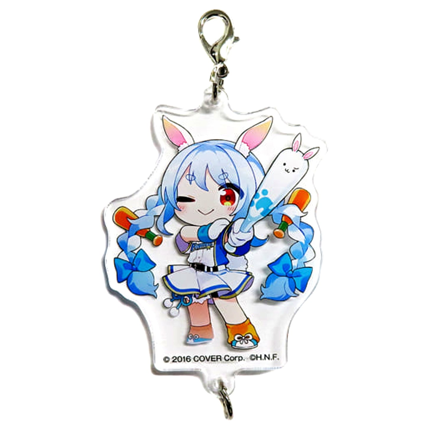 Virtual YouTuber hololive Usada Pekora Hokkaido Nippon-Ham Fighters Connectable Acrylic Keyholder hololive x Pacific League 6 Teams [USED]