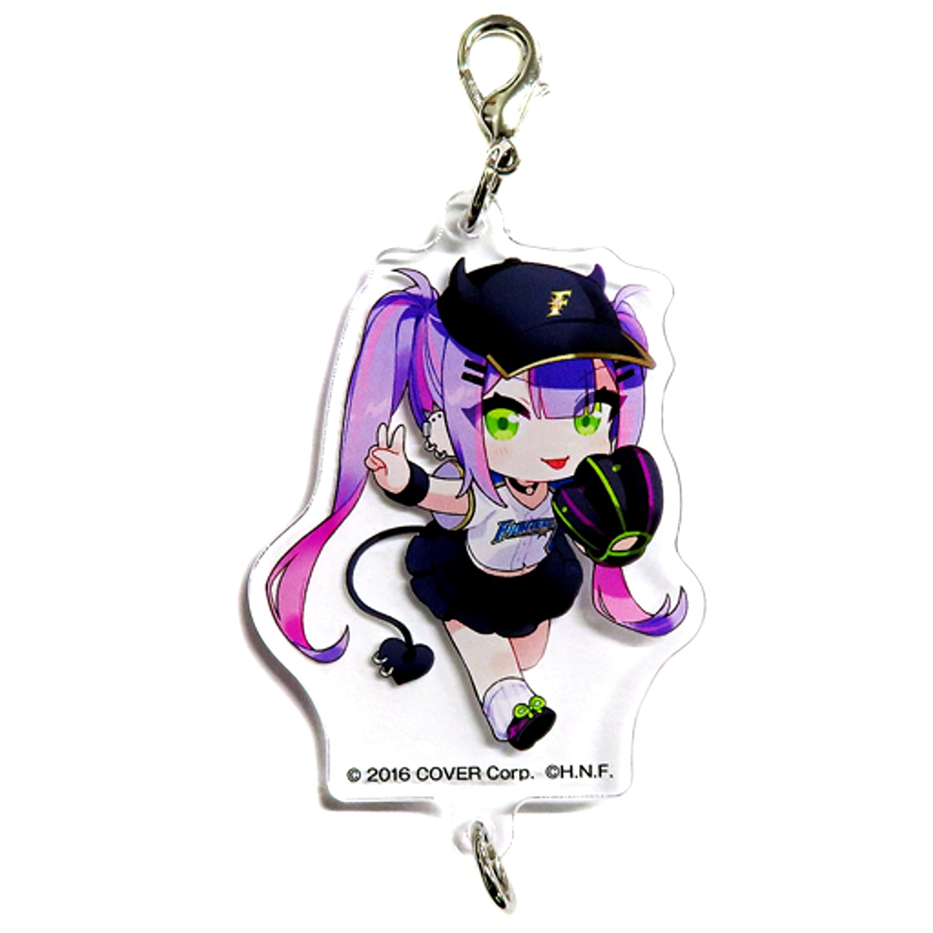 Tokoyami Towa Hokkaido Nippon-Ham Fighters Hololive Pacific League 6 Teams Connected Acrylic Keychain [USED]