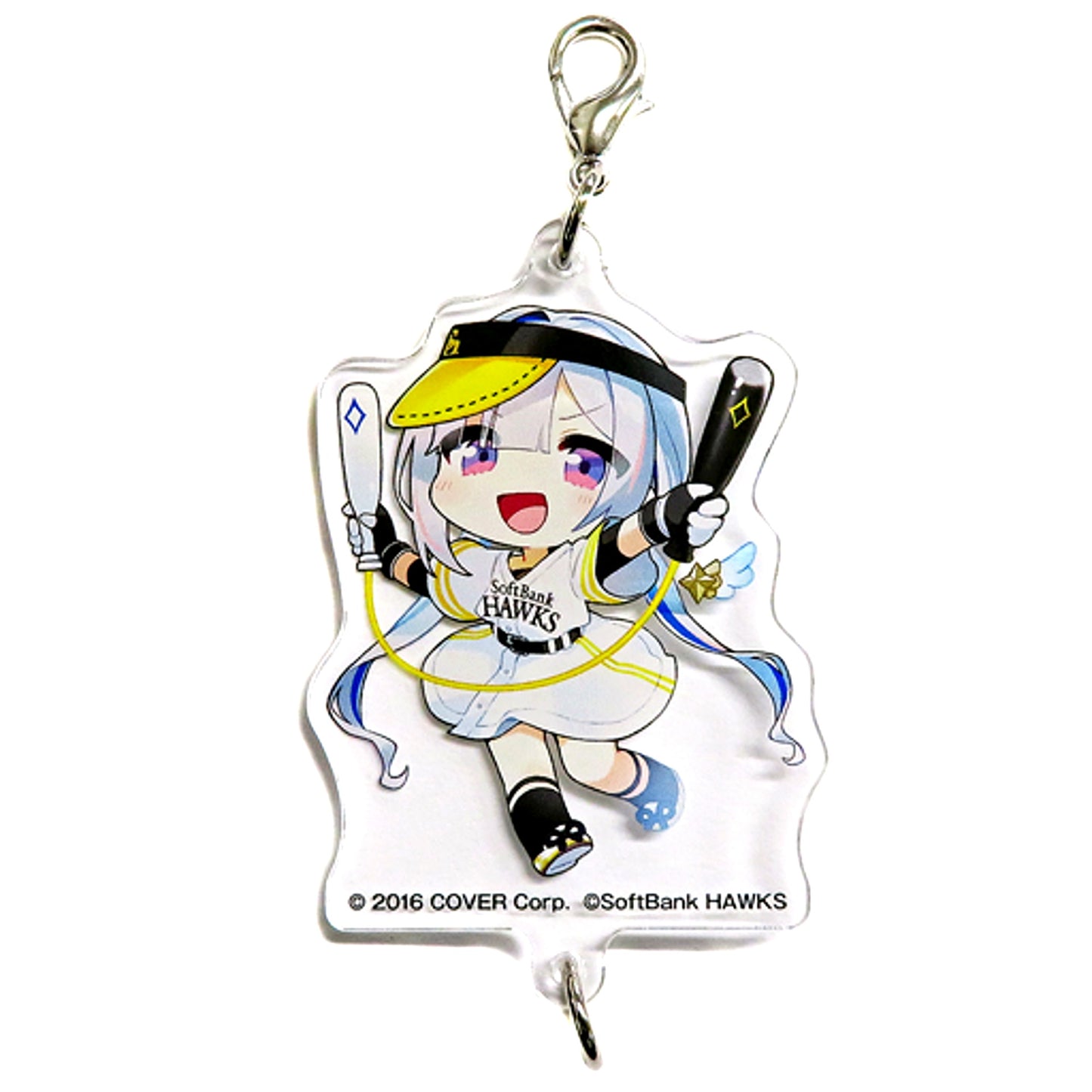Amane Kanata Hololive Connecting Acrylic Keychain Fukuoka SoftBank Hawks Hololive x Pacific League 6 Teams [USED]