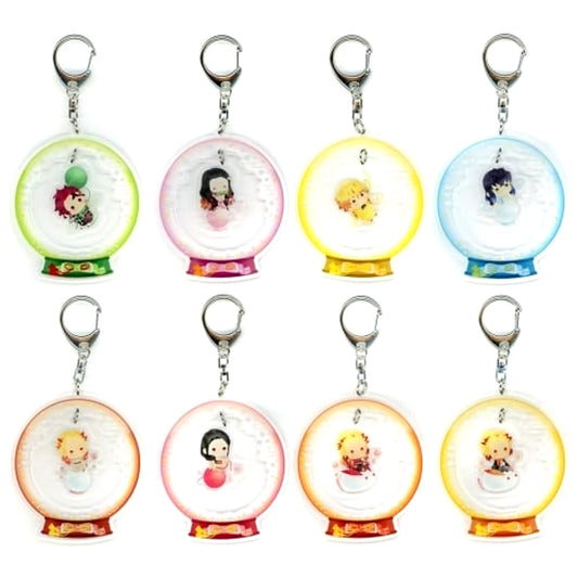 Tanjiro Kamado & Others Demon Slayer: Kimetsu no Yaiba All 8 Types Set Yurufuwa Random Yurayura Acrylic Charm Winter Ver. Vol.1 [USED]
