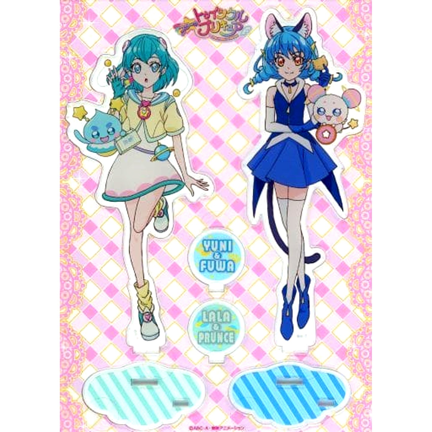 No.01 Yuni and Fuwa and Lala and Prunce Star Twinkle PreCure Space Collection Jumbo Acrylic Stand Pretty Store Limited [USED]