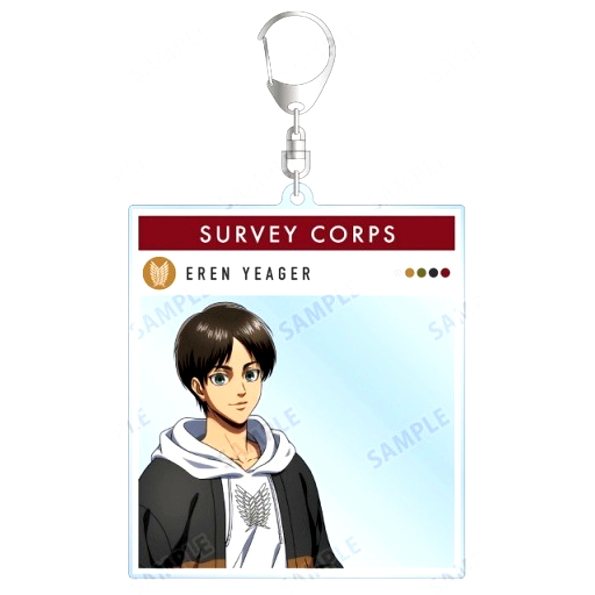 Eren Yeager Attack on Titan Drawn Illustration Similar Look Ver. Photo Frame Style BIG Acrylic Keychain [USED]