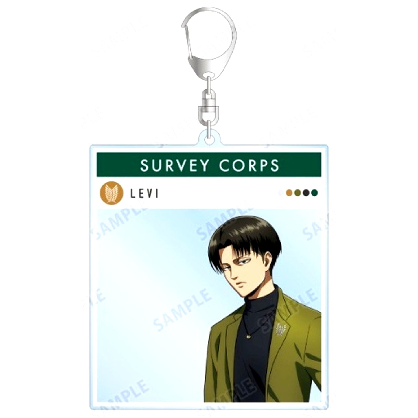 Levi Attack on Titan Drawn Illustration Similar Look Ver. Photo Frame Style BIG Acrylic Keychain [USED]