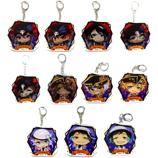 Set of 11 Disney Twisted Wonderland Acrylic Keychain Collection Halloween ver.A [USED]