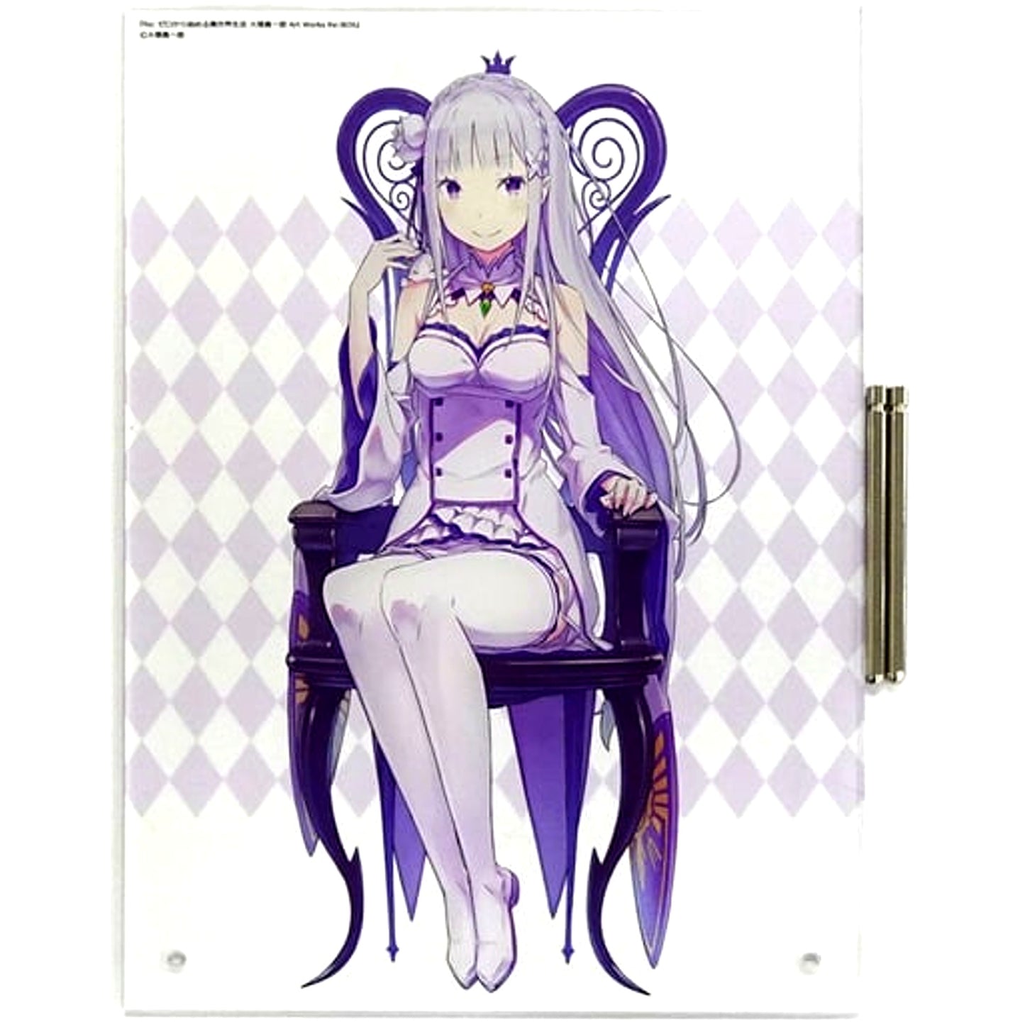 Emilia Single Re:ZERO -Starting Life in Another World- Acrylic Panel Shinichirou Otsuka Art Works Re:BOX Melonbooks Limited Edition Bundle Bonus [USED]