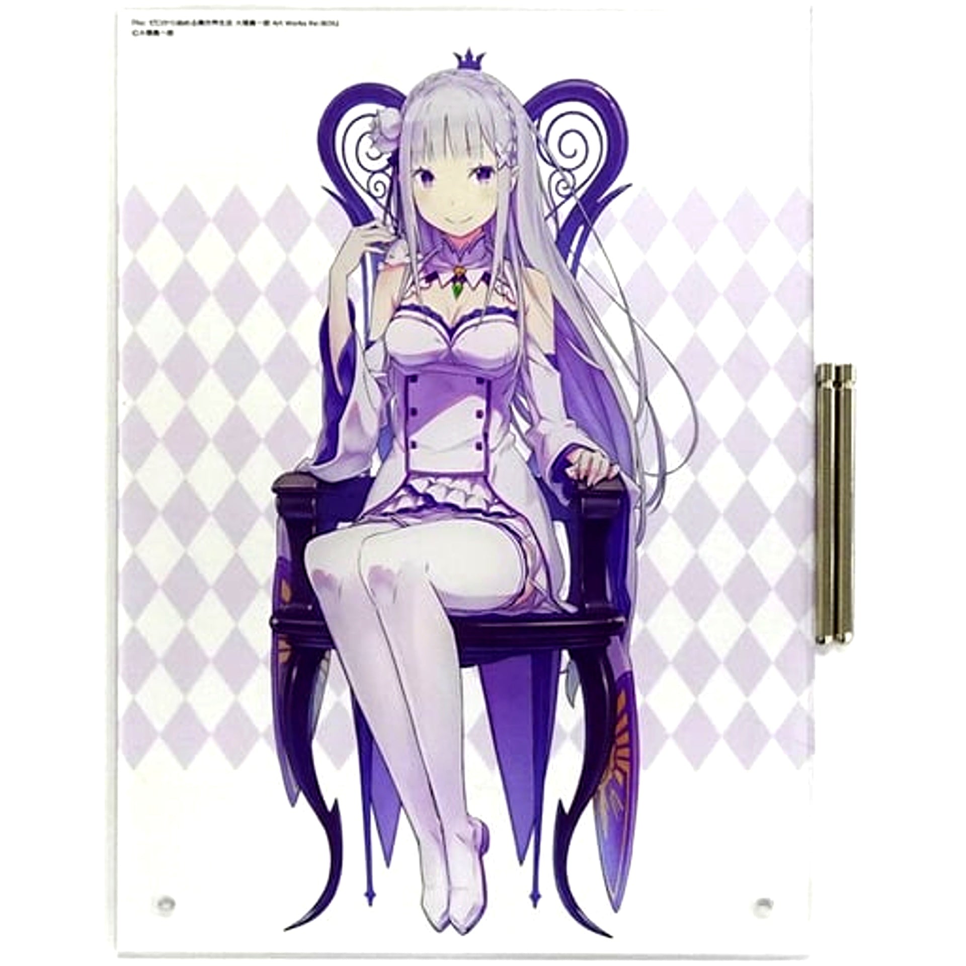 Emilia Single Re:ZERO -Starting Life in Another World- Acrylic Panel Shinichirou Otsuka Art Works Re:BOX Melonbooks Limited Edition Bundle Bonus [USED]