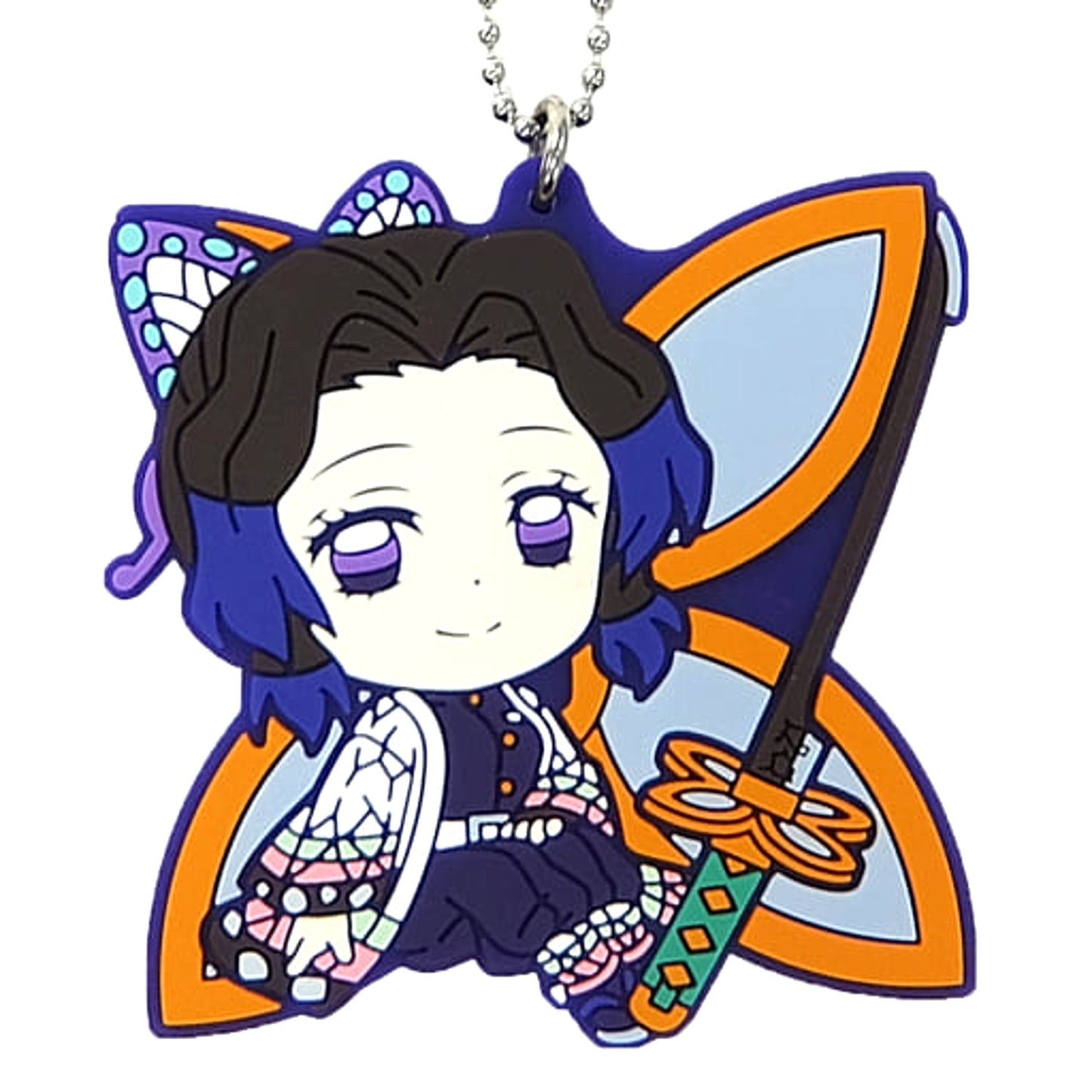 Demon Slayer: Kimetsu no Yaiba Shinobu Kocho Ichiban Kuji Katana o Furui Kokoro o Moyase Kyunchara rubber mascot Kyunchara Illustrations Prize H [USED]