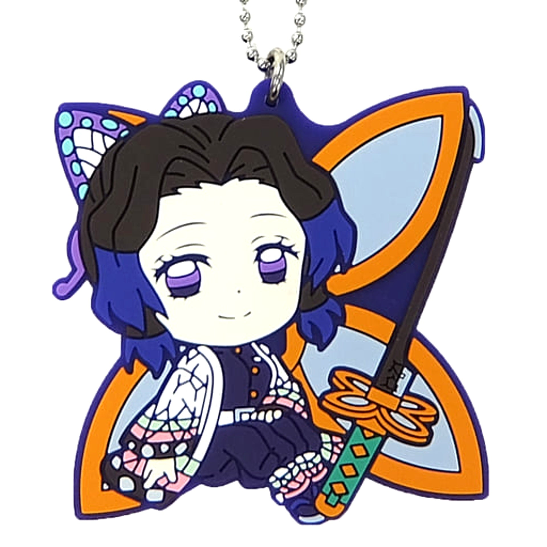 Demon Slayer: Kimetsu no Yaiba Shinobu Kocho Ichiban Kuji Katana o Furui Kokoro o Moyase Kyunchara rubber mascot Kyunchara Illustrations Prize H [USED]