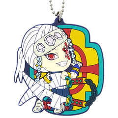 Demon Slayer: Kimetsu no Yaiba Tengen Uzui Ichiban Kuji Katana o Furui Kokoro o Moyase Kyunchara rubber mascot Kyunchara Illustrations Prize H Keychains [USED]